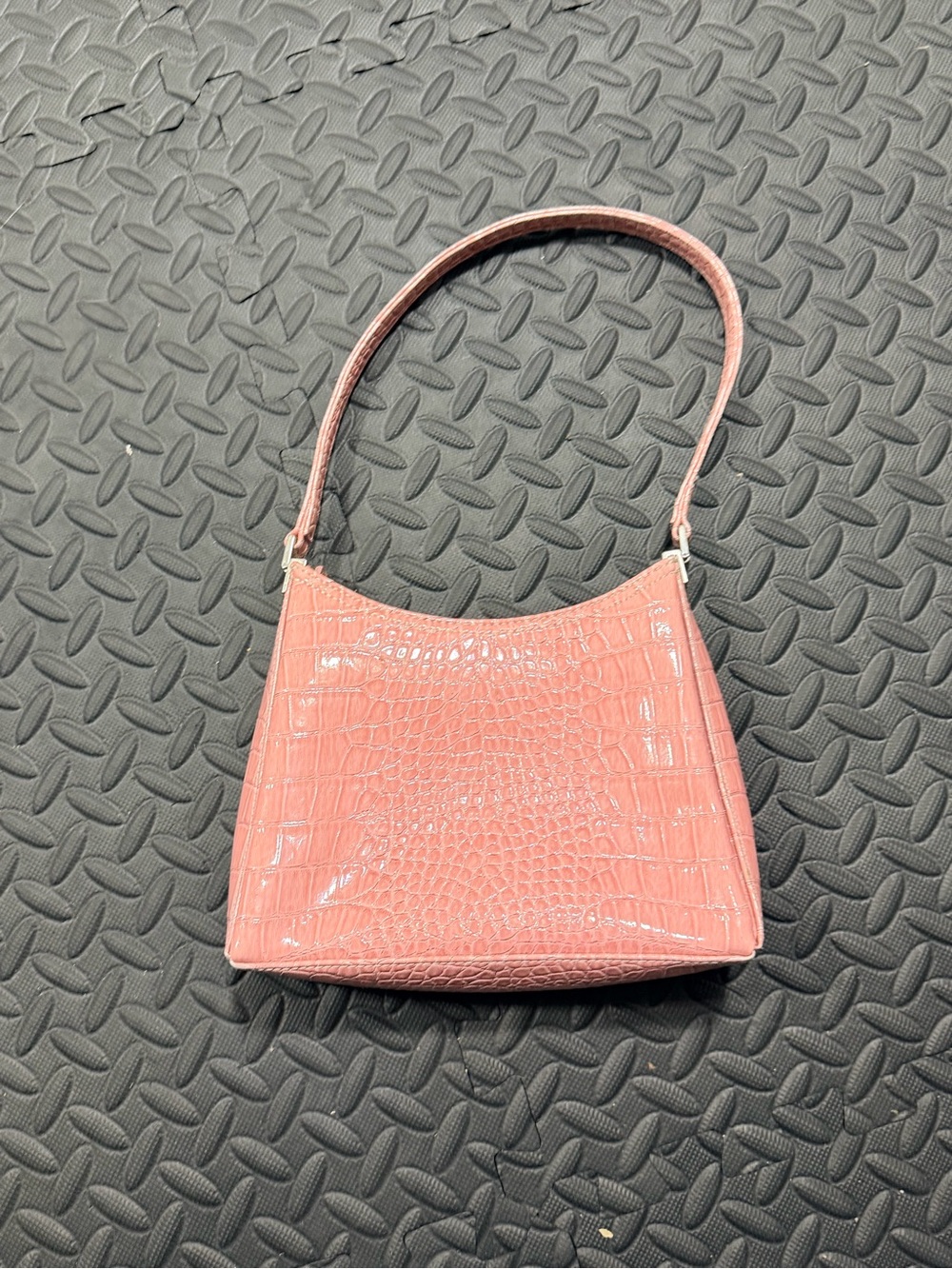 Liz Claiborne Pink Croc-Embossed Shoulder Bag